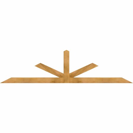 Ekena Millwork Saratoga Rough Sawn Timber Gable Bracket, Western Red Cedar, 96"W x 24"H x 2"D x 4"F, 6/12 Pitch GBW096X24X0204SAR00RWR